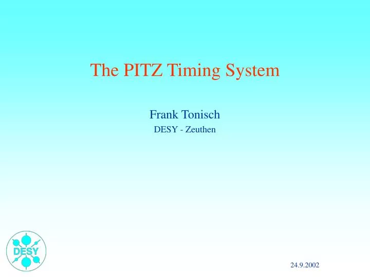 the pitz timing system