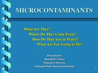 MICROCONTAMINANTS