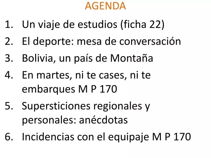 agenda