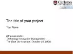 Objective(s) - slide 1