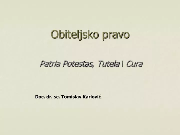 obiteljsko pravo