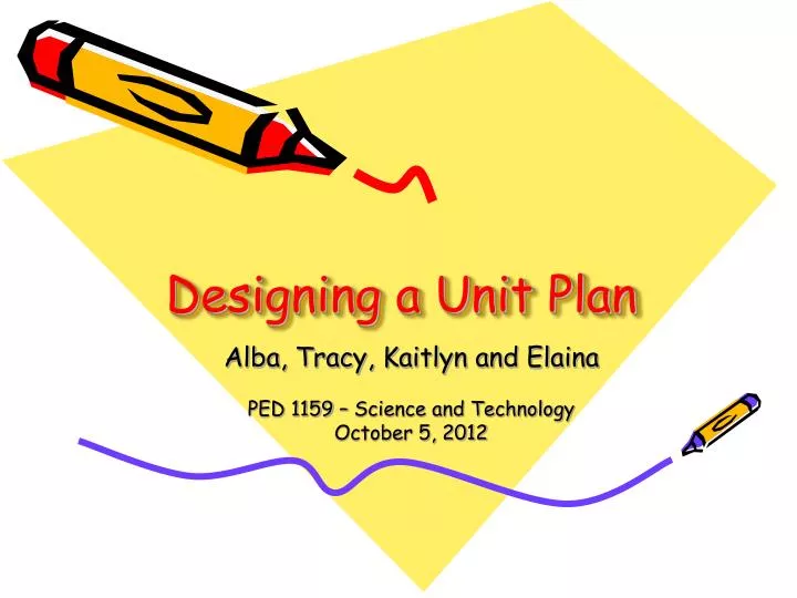 designing a unit plan