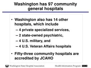 Washington has 97 community general hospitals