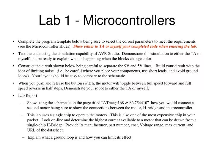 lab 1 microcontrollers