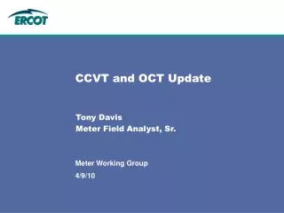 ccvt and oct update