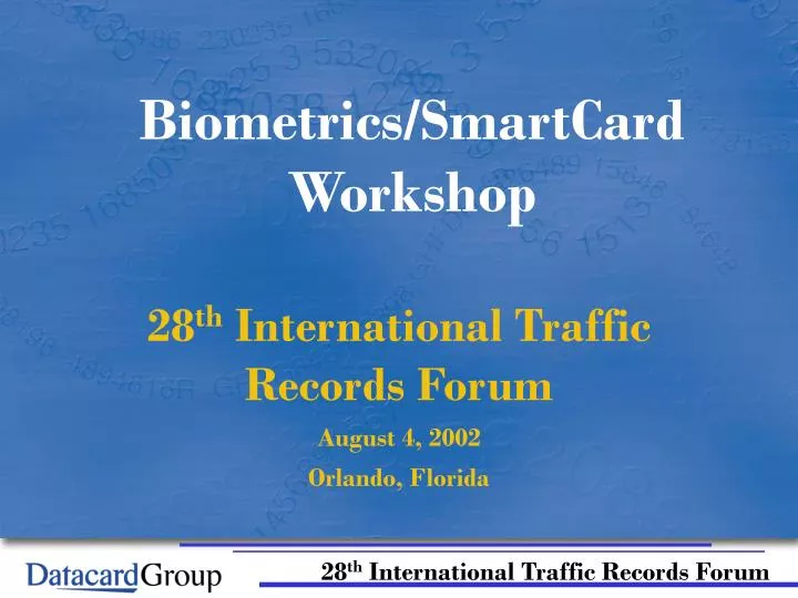biometrics smartcard workshop