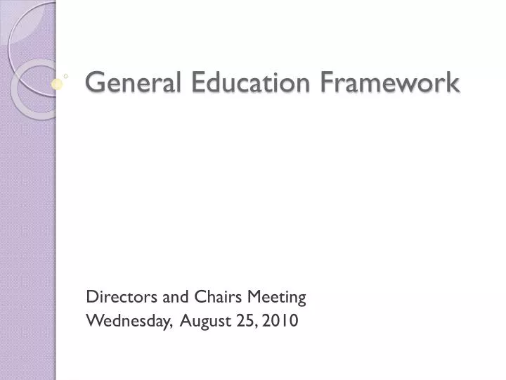 general education framework