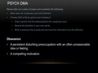 Psych DMA