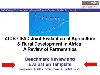 Benchmark Review and Evaluation Template (odcp consult, Arthur Zimmermann &amp; Baptist Sieber)