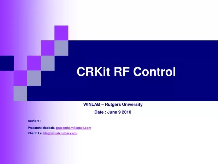 crkit rf control