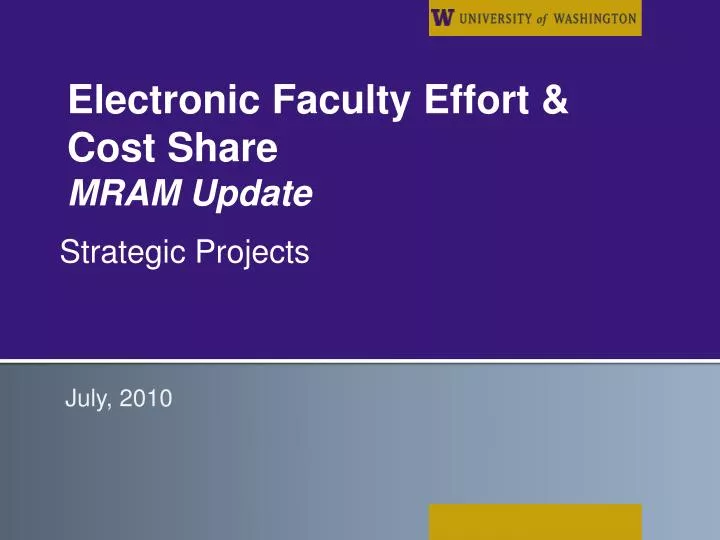 electronic faculty effort cost share mram update