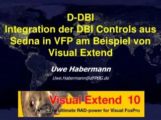 d dbi integration der dbi controls aus sedna in vfp am beispiel von visual extend