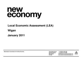 Local Economic Assessment (LEA) Wigan January 2011
