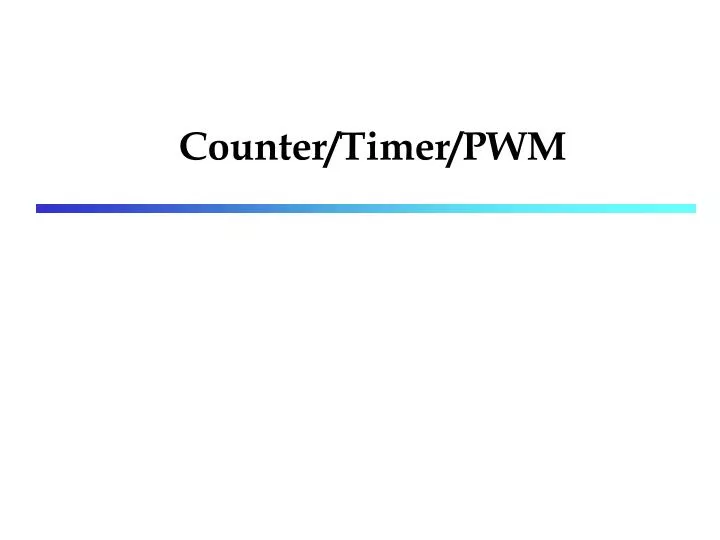 counter timer pwm