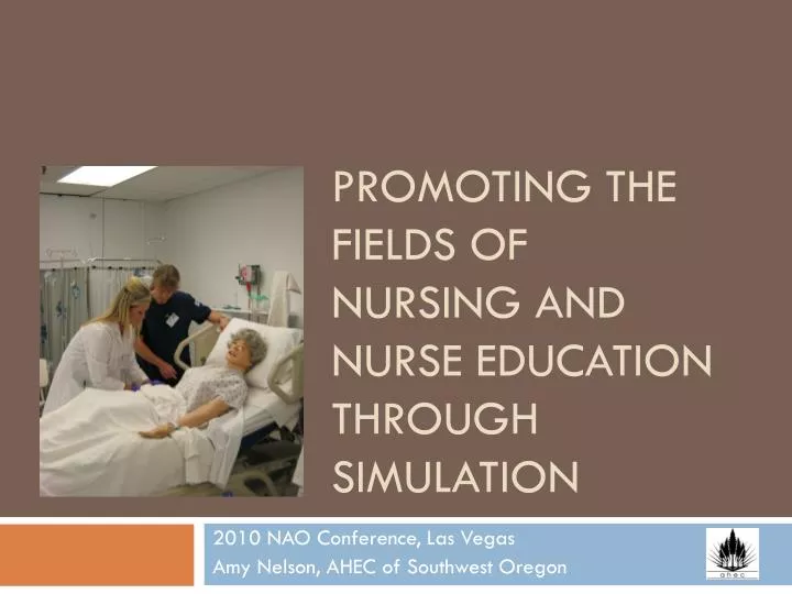promoting the fields of nursing and nurse education through simulation