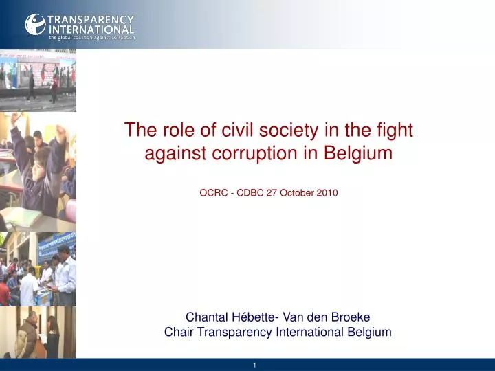 the role of civil society in the fight against corruption in belgium ocrc cdbc 27 october 2010