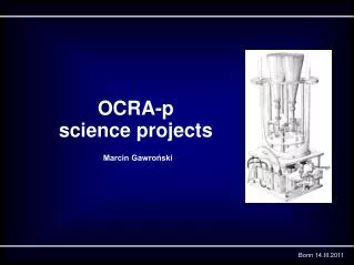 OCRA-p science projects