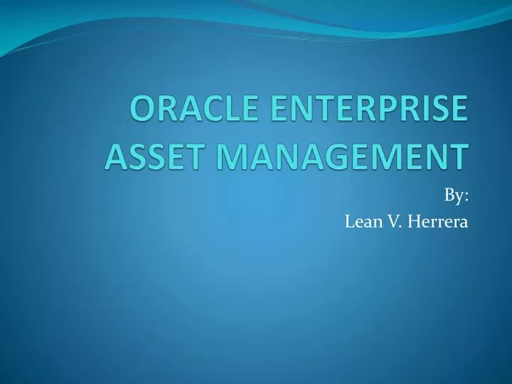 oracle enterprise asset management