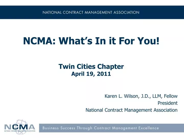 ncma what s in it for you twin cities chapter april 19 2011