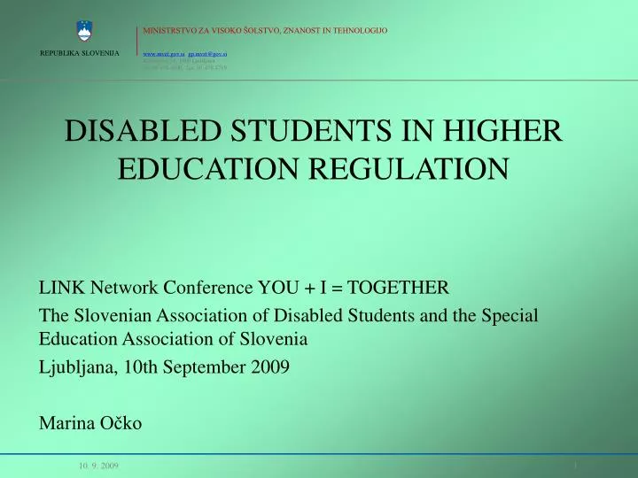 disabled students in higher education regulation