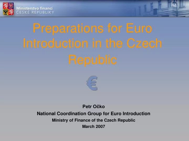 preparations for euro introduction in the czech republic