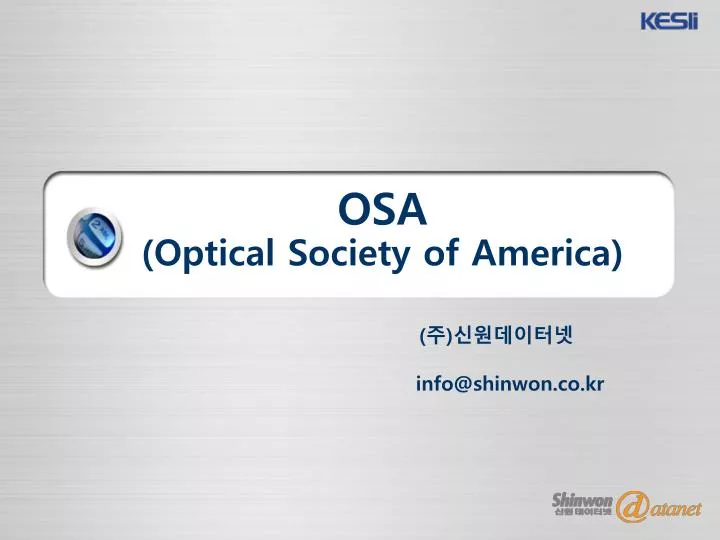 osa optical society of america