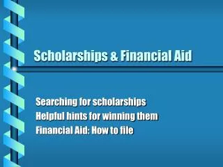 Scholarships &amp; Financial Aid