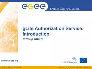 gLite Authorization Service: Introduction