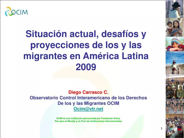 situaci n actual desaf os y proyecciones de los y las migrantes en am rica latina 2009