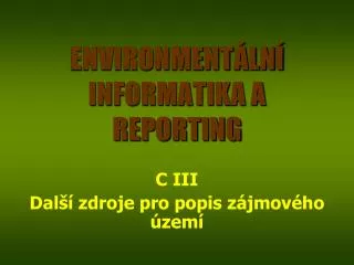environment ln informatika a reporting
