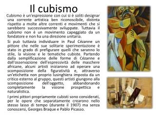 il cubismo