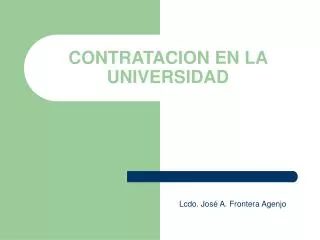 contratacion en la universidad