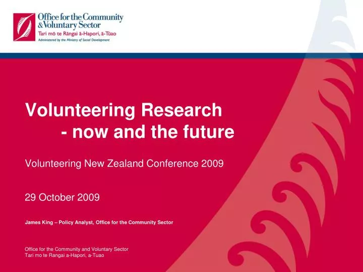 volunteering research now and the future