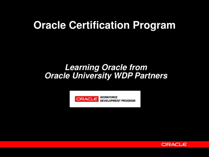 learning oracle from oracle university wdp partners