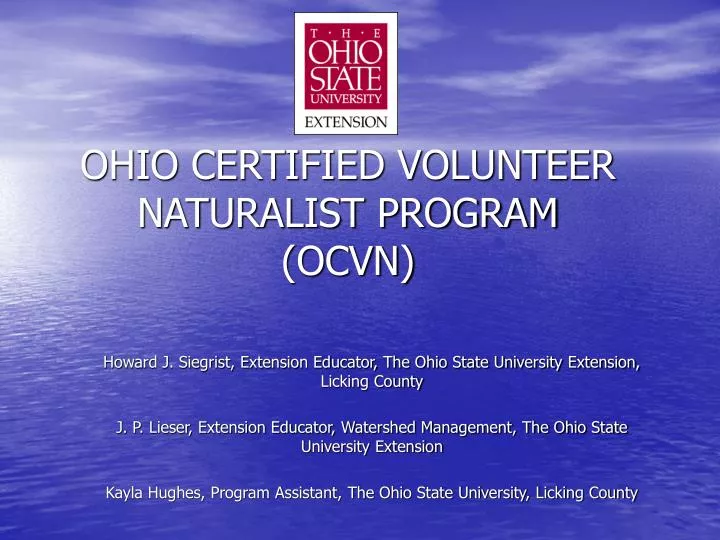 ohio certified volunteer naturalist program ocvn