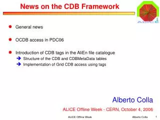 News on the CDB Framework