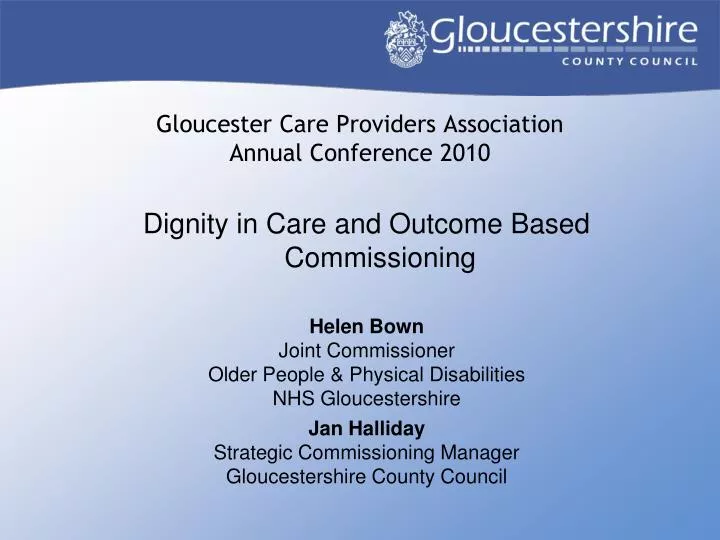 gloucester care providers association annual conference 2010