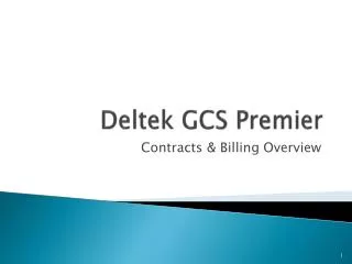 Deltek GCS Premier