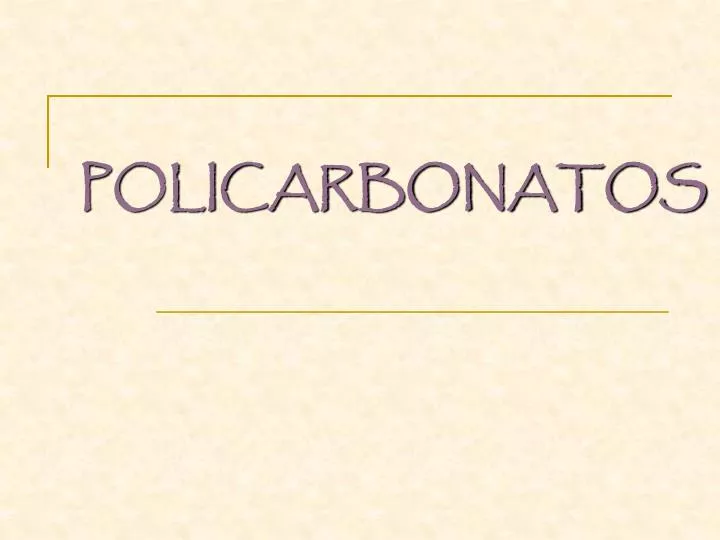 policarbonatos