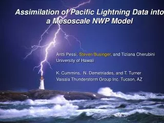 Assimilation of Pacific Lightning Data into a Mesoscale NWP Model