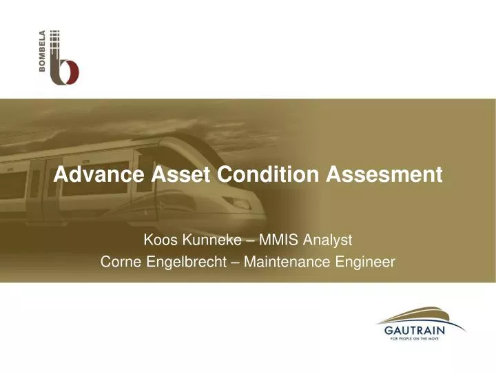 advance asset condition assesment