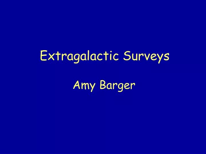 extragalactic surveys