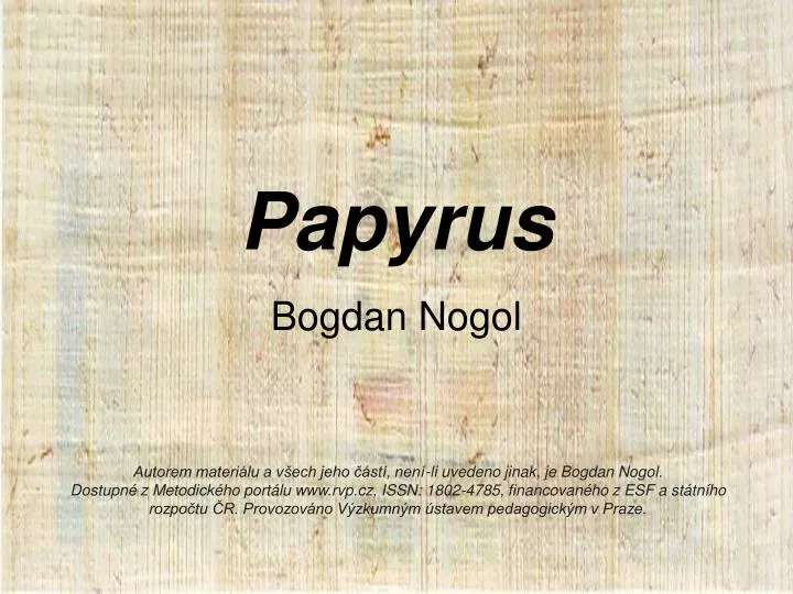 papyrus bogdan nogol