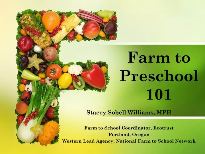 farm to preschool 101