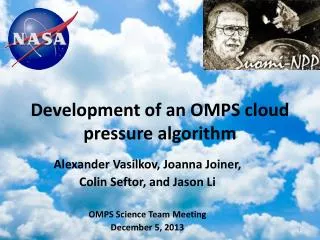 Development of an OMPS cloud pressure algorithm