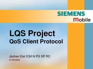 LQS Project QoS Client Protocol
