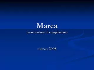 marea presentazione di complemento
