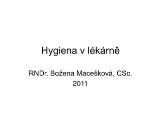 hygiena v l k rn