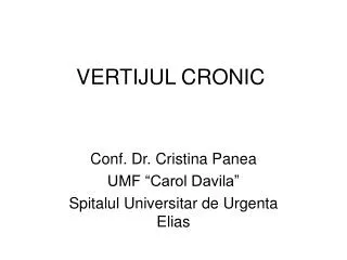 vertijul cronic