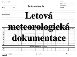 letov meteorologick dokumentace